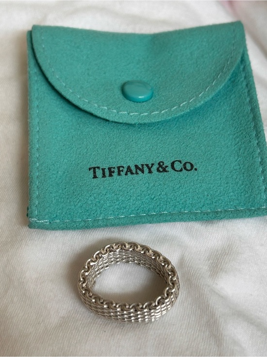 Tiffany & Co. Jewelry - Tiffany & Co. Sterling Silver Mesh Chain Ring - Silver with pouch